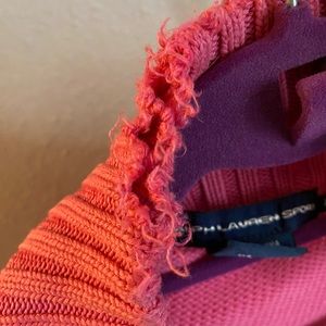 Pink Ralph Lauren sport sweater.used and have flaws.